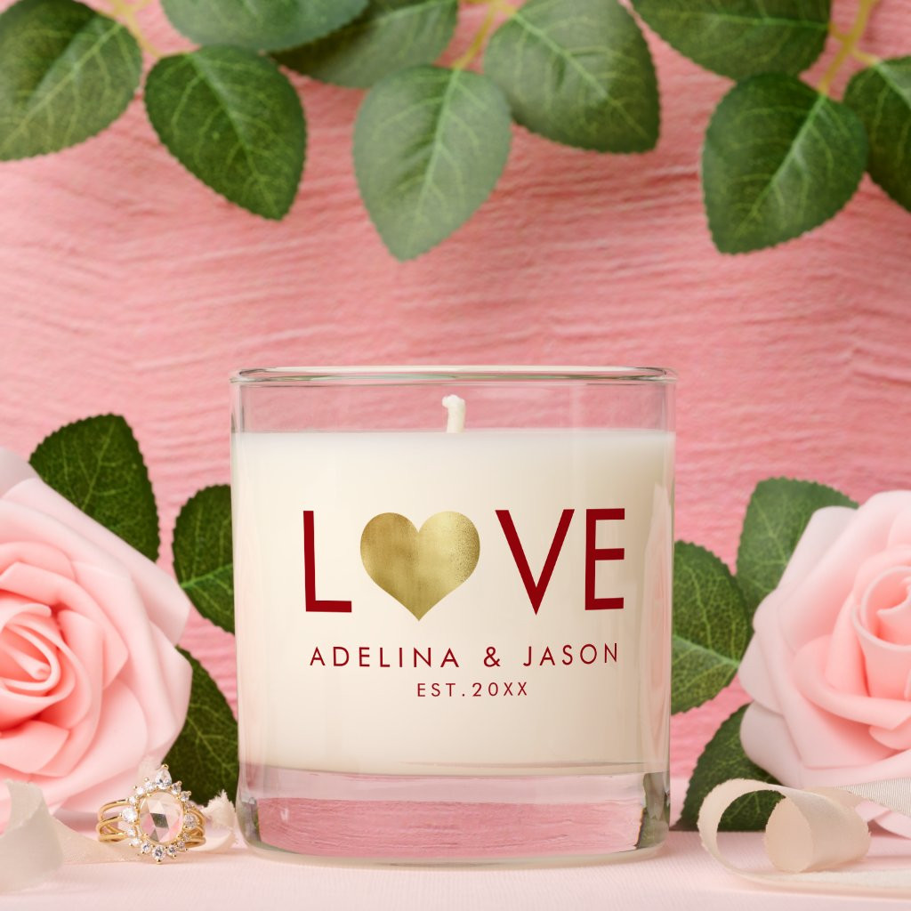 Modern Love Wedding Gold Custom Name | Zazzle