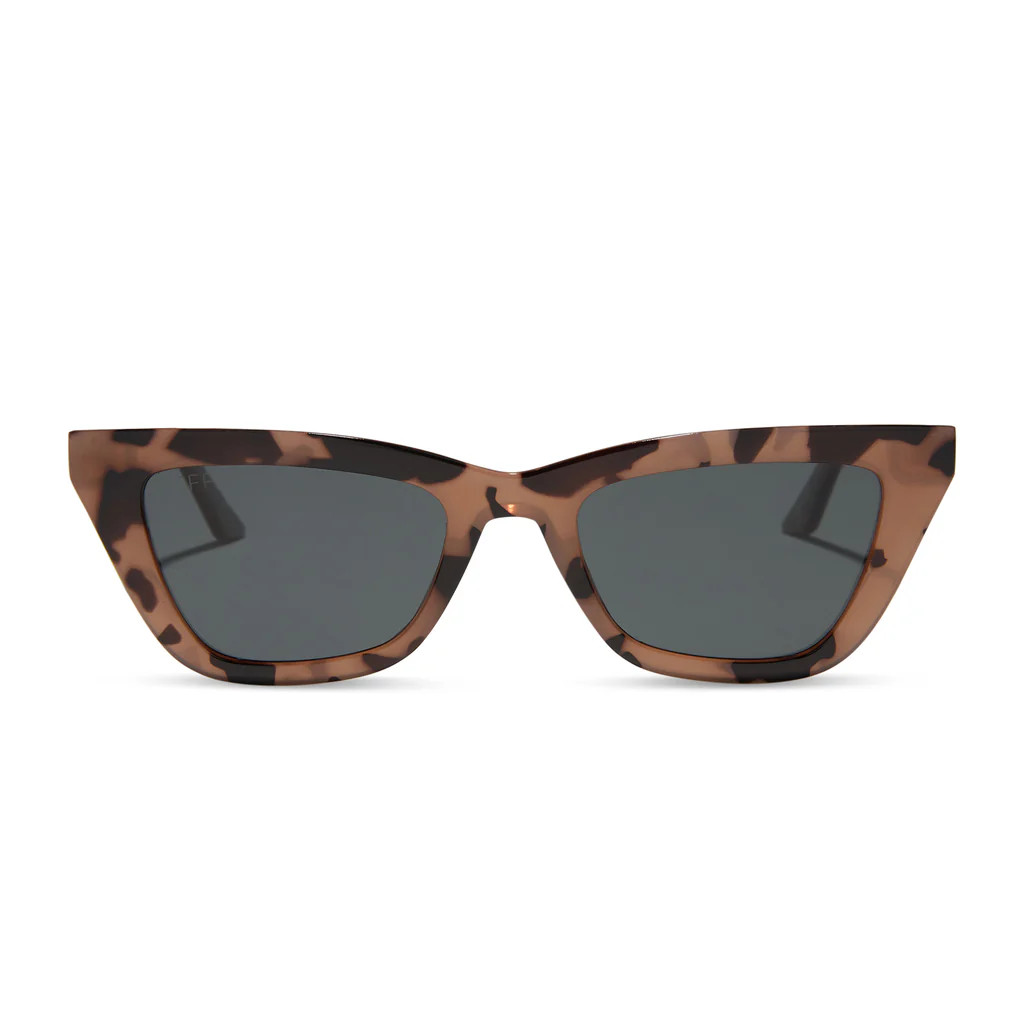 MADI NELSON - THE NOAH + BLUSH TORTOISE + GREY + POLARIZED SUNGLASSES | DIFF Eyewear