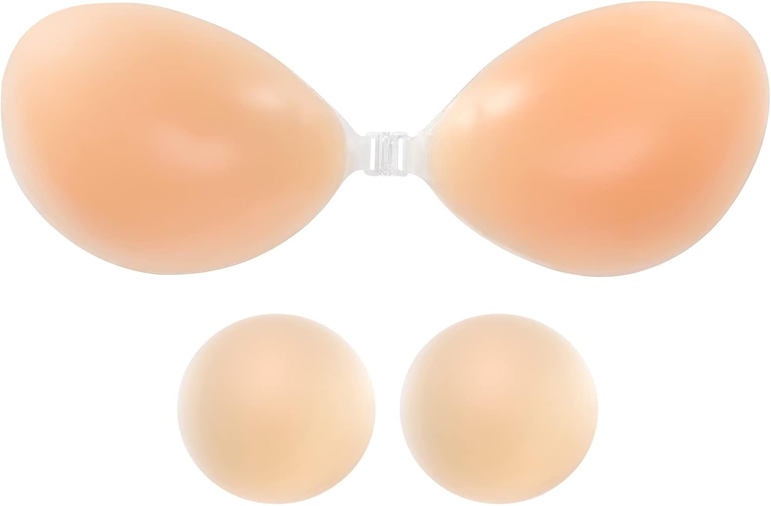 AMFLOWER Adhesive Bra Invisible Self Adhesive Strapless Bra | Amazon (US)
