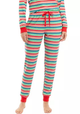 PAJAMARAMA Women's Merry Multi Stripe Pajama Pants | Belk