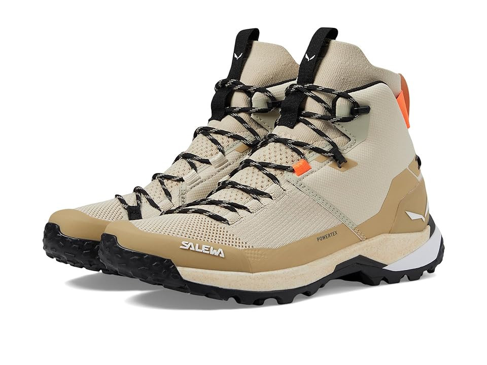 SALEWA Puez Knit Mid PTX Women's Boots Oatmeal/Quicksand : 7.5 M | Zappos