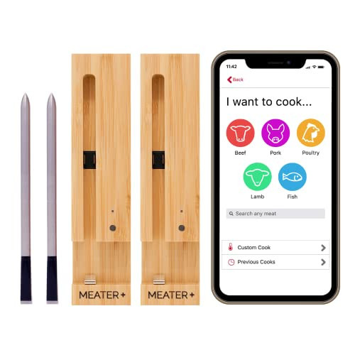 MEATER Plus Wireless Smart Meat Thermometer Dual Bundle: 2 Probes for The Oven, Grill, BBQ, Smoker, Kitchen, and Rotisserie | Perfect for Cooking, Grilling & Gifting | Amazon (US)