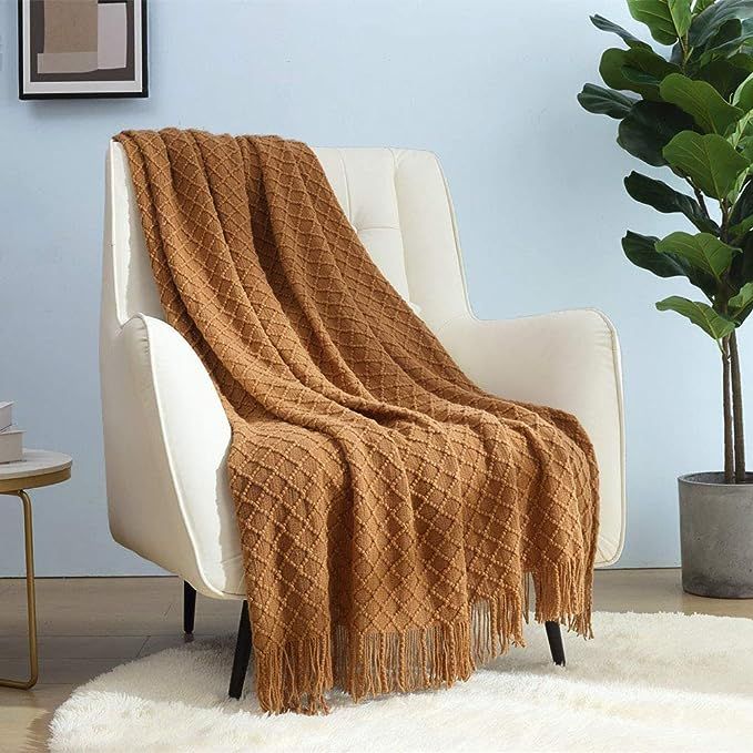 CREVENT Home Farmhouse Decor Rustic Couch Sofa Chair Bed Throw Blanket, Soft Warm Light Weight fo... | Amazon (US)
