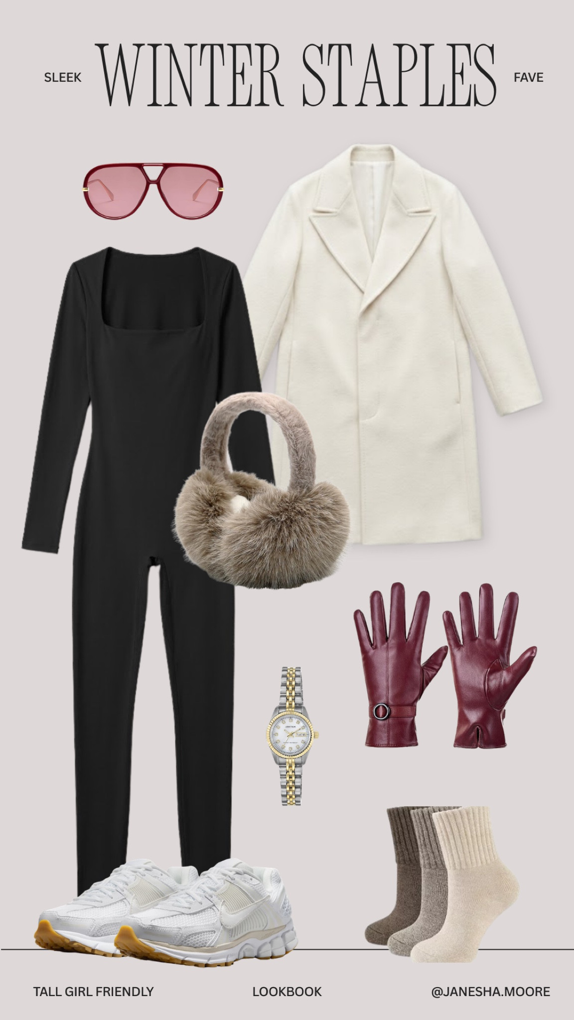 Sleek Winter Staples | 5’9 200 lbs wearing large jumpsuit + medium coat

#LTKMidsize #LTKHoliday #LTKTall