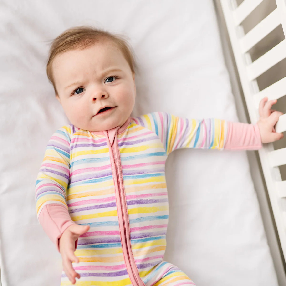 Sunrise Stripe Bamboo Viscose Zippy | Little Sleepies
