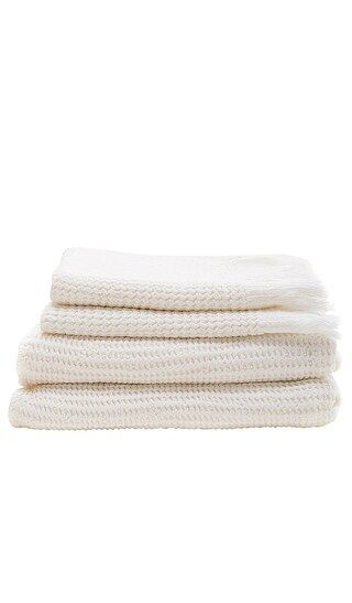 Ella Waffle Towel in White | Revolve Clothing (Global)