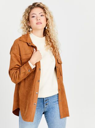 Western Faux Suede Shacket | Altar'd State