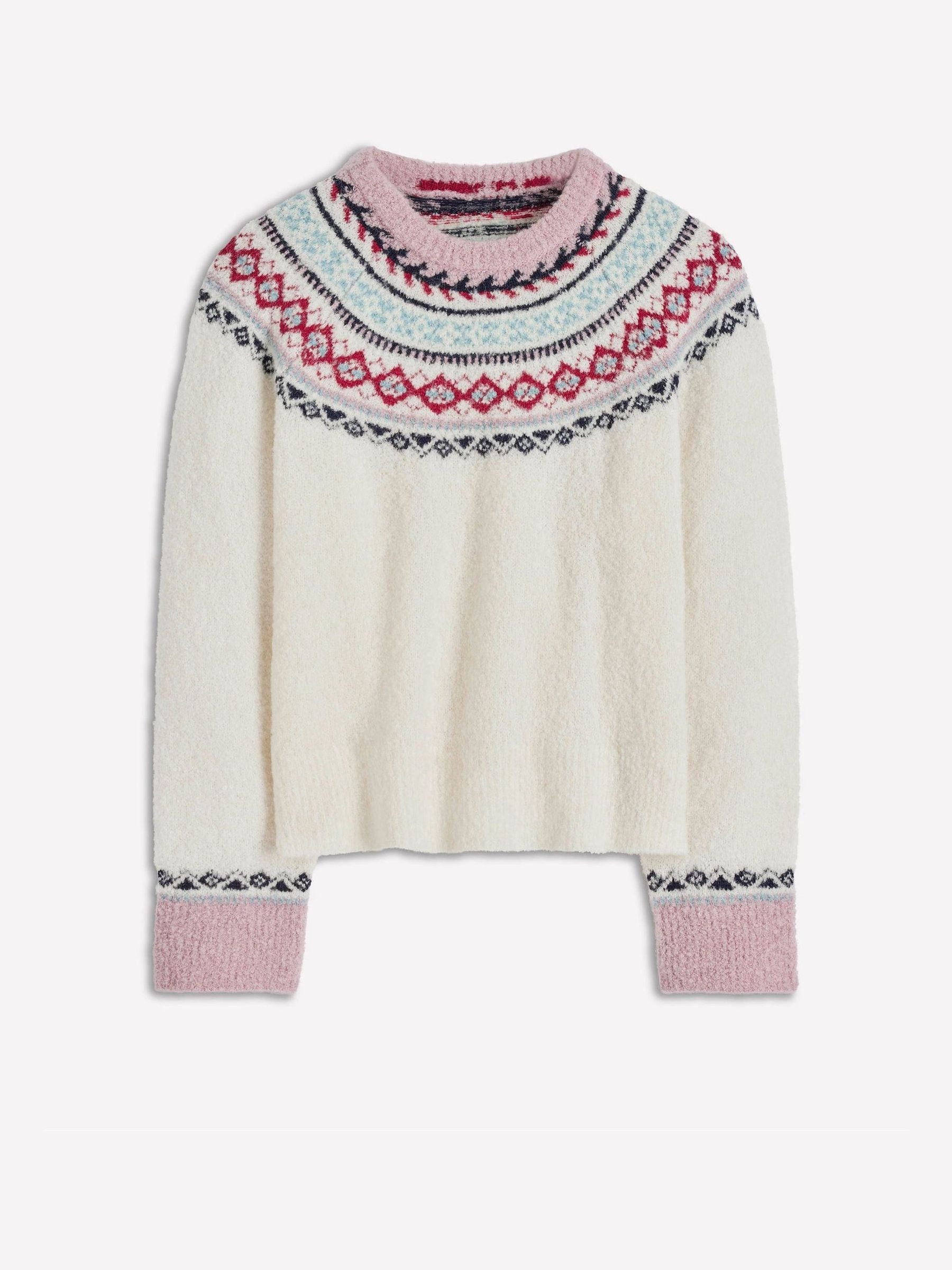 Boden Boden Cream Bouclé Raglan Jumper | Next US