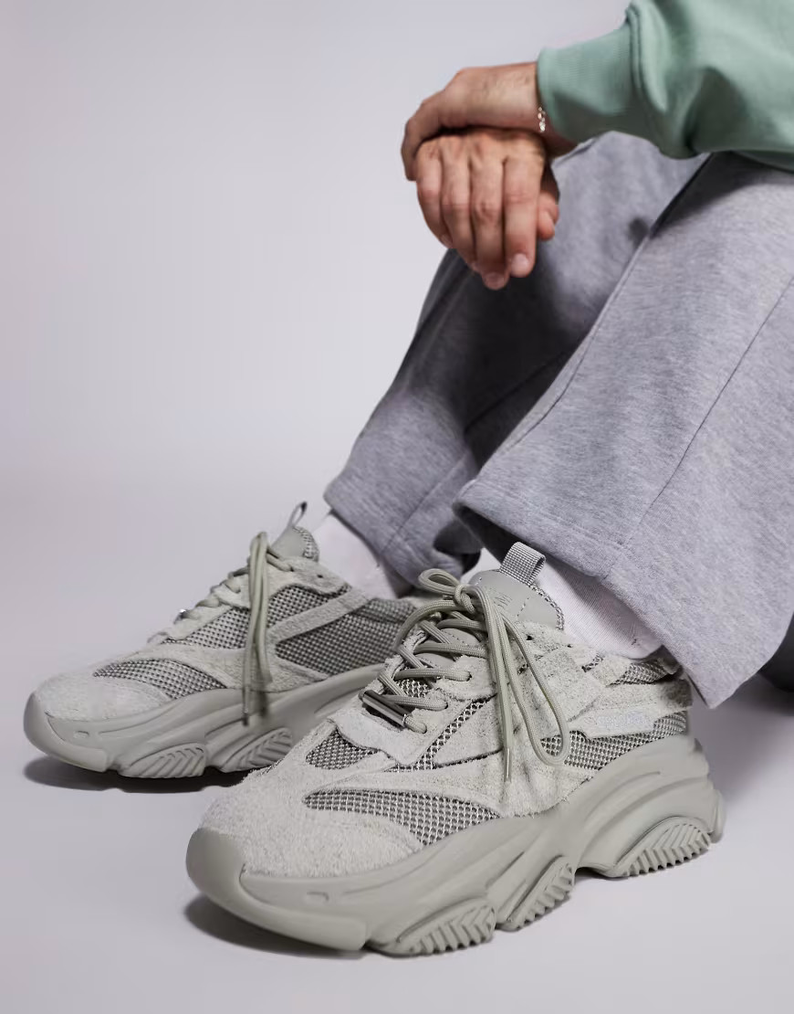 Steve Madden Possess-h chunky trainer in Sage-Green | ASOS (Global)