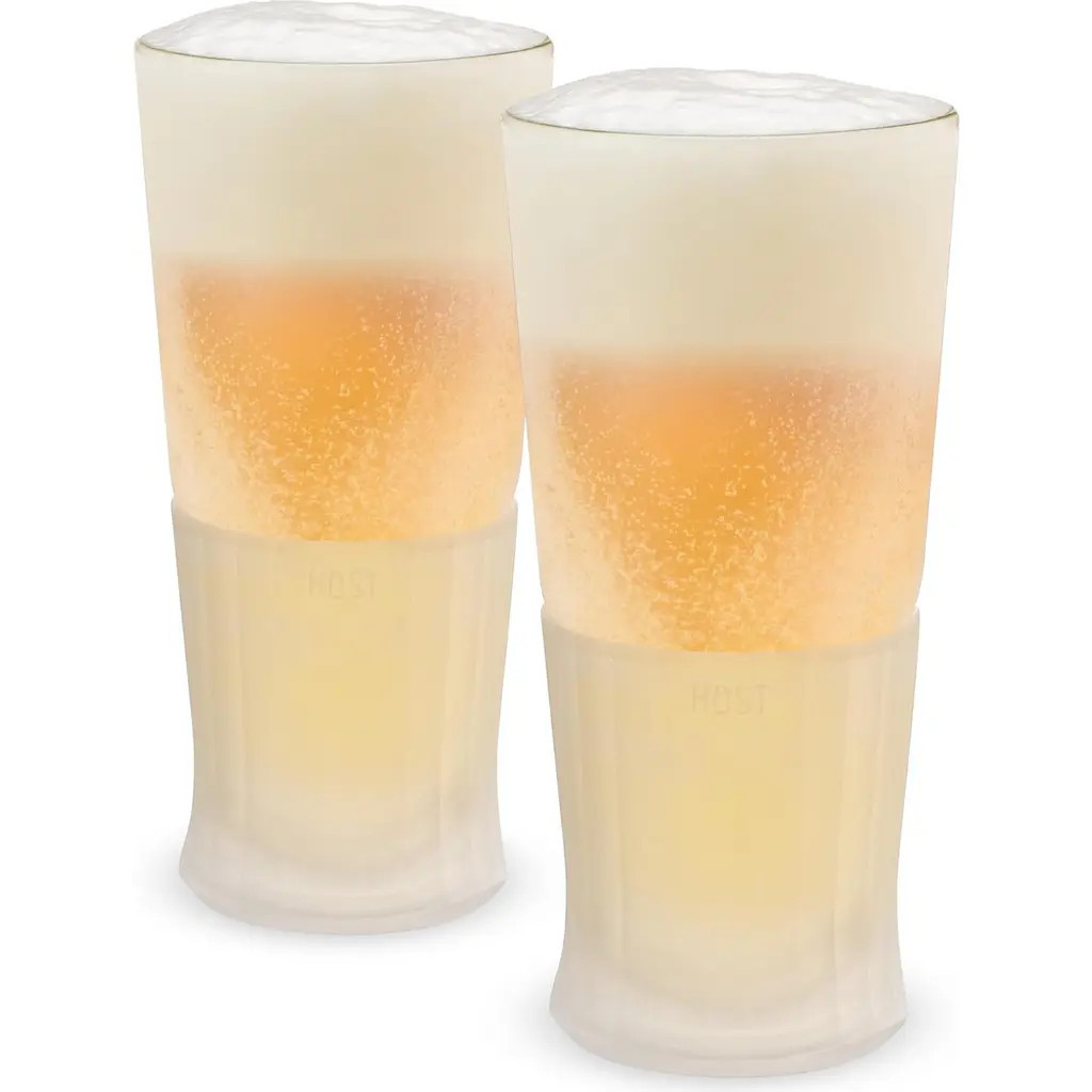 HOST Set of 2 Freeze Beer Pint Glass in Clear at Nordstrom Rack | Nordstrom Rack