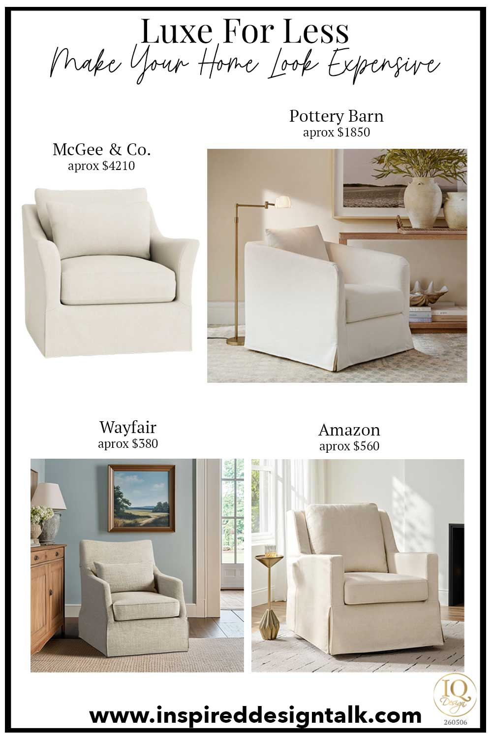 🤍 Slipcovered Accent Chairs That Look High-End ✨

These designer inspired accent chairs create a soft, timeless look that instantly makes a living room or bedroom feel more elevated. I love the relaxed slipcovered style mixed with warm neutrals and layered textures for that cozy luxury feel. Shop these luxe-for-less accent chair finds to recreate the designer look for less. Happy designing 💕✨
Blog Designer Inspired Home Decor Finds 5/8/26 

 #LTKSeasonal #LTKOver40 #LTKHome