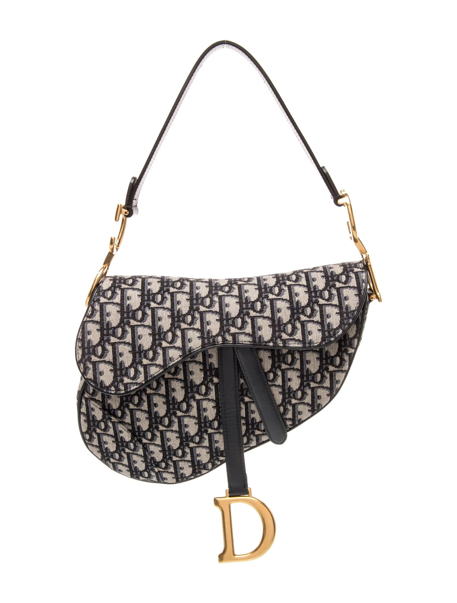 Christian Dior Oblique Jacquard 2019 Oblique Saddle - Blue Shoulder Bags, Handbags - CHR579728 | ... | The RealReal