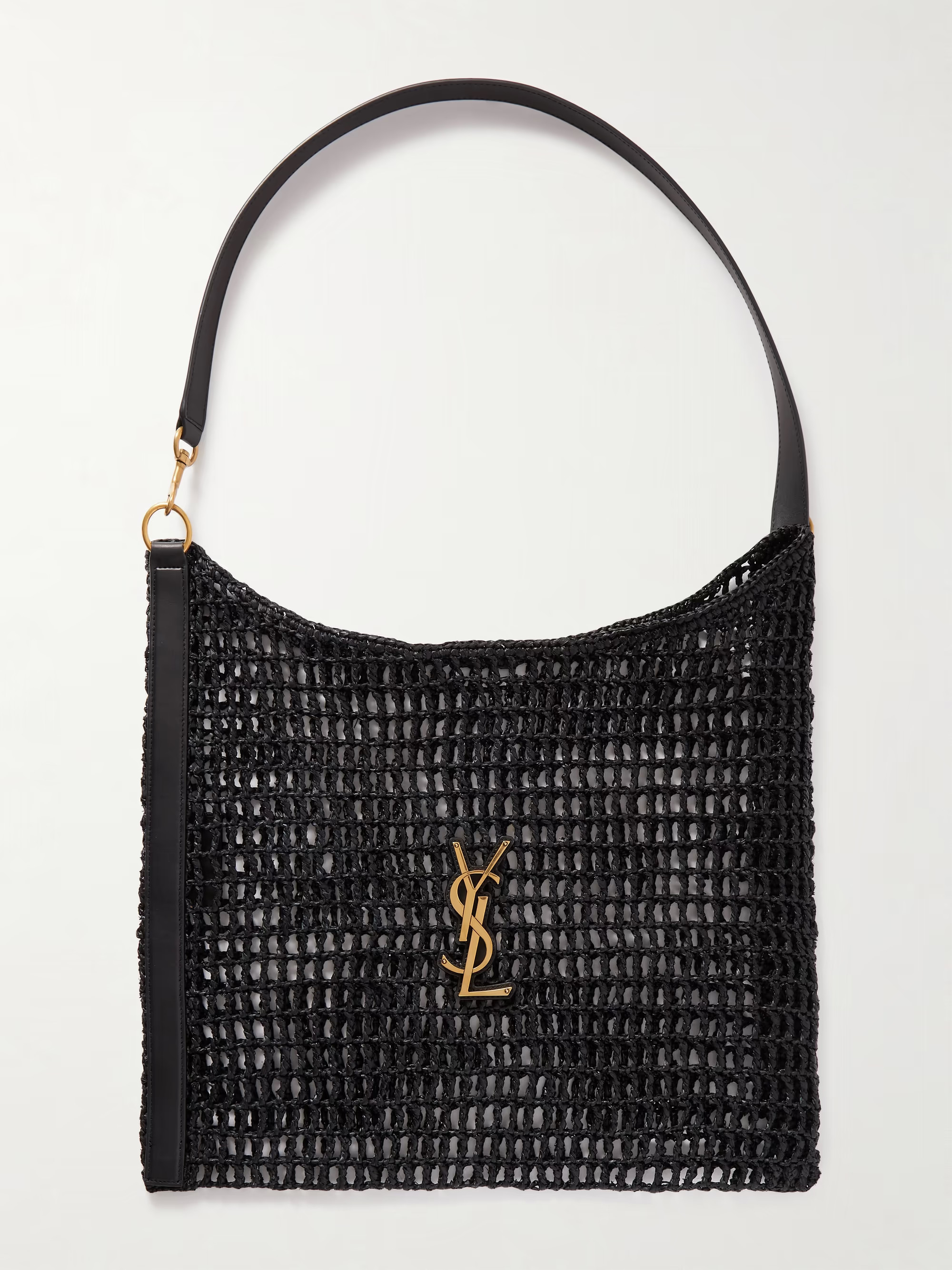 Oxalis leather-trimmed raffia shoulder bag | NET-A-PORTER (US)