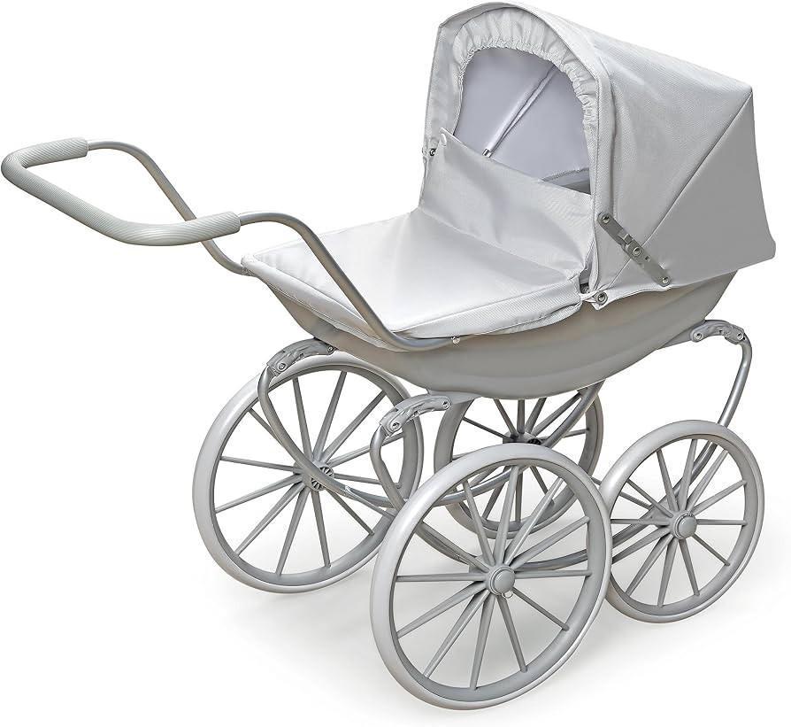 Badger Basket London Doll Stroller - Stylish Toy Stroller for 18 Inch Dolls - Adjustable Canopy, ... | Amazon (US)