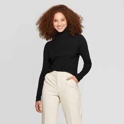 Women's Long Sleeve Rib Turtleneck Sweater - A New Day™ | Target