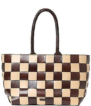 Loeffler Randall Klara Woven Large Leather Tote Bag - Brown/Butter | Dillard's