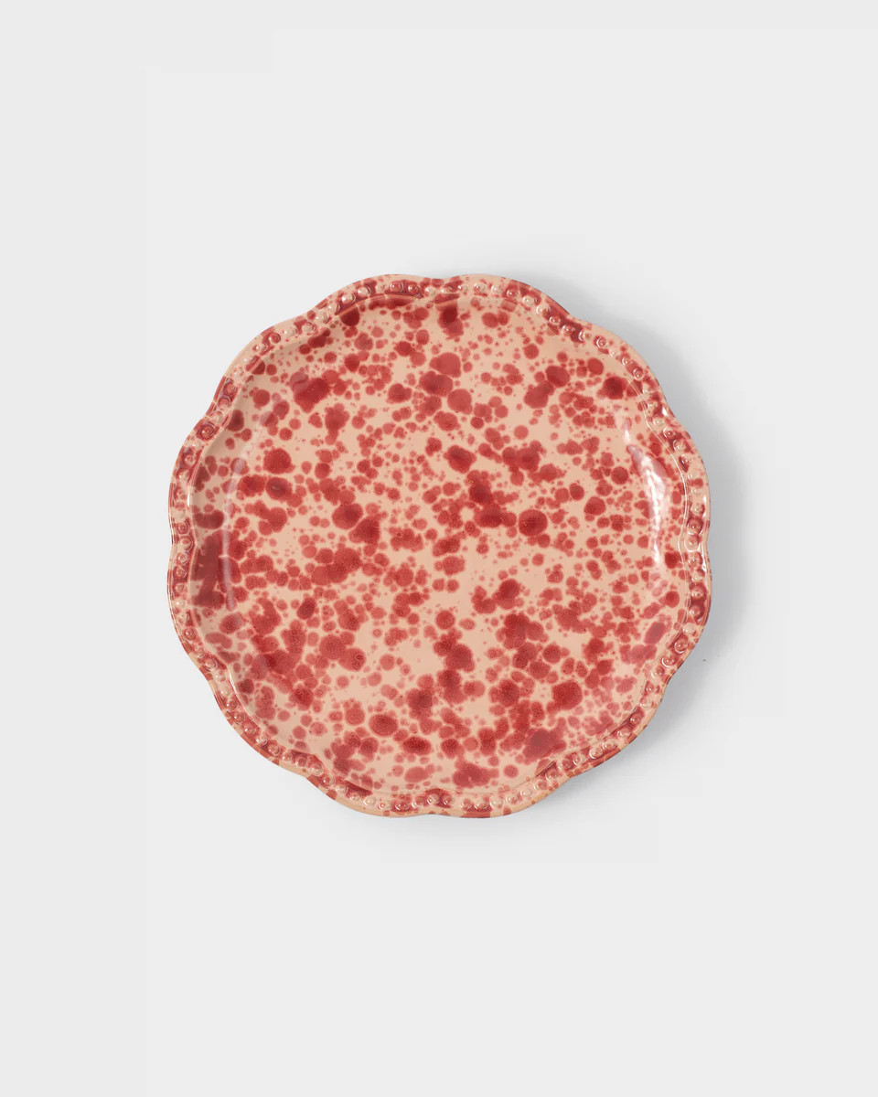 Speckled Dessert Plate, Pink | Cabana Magazine