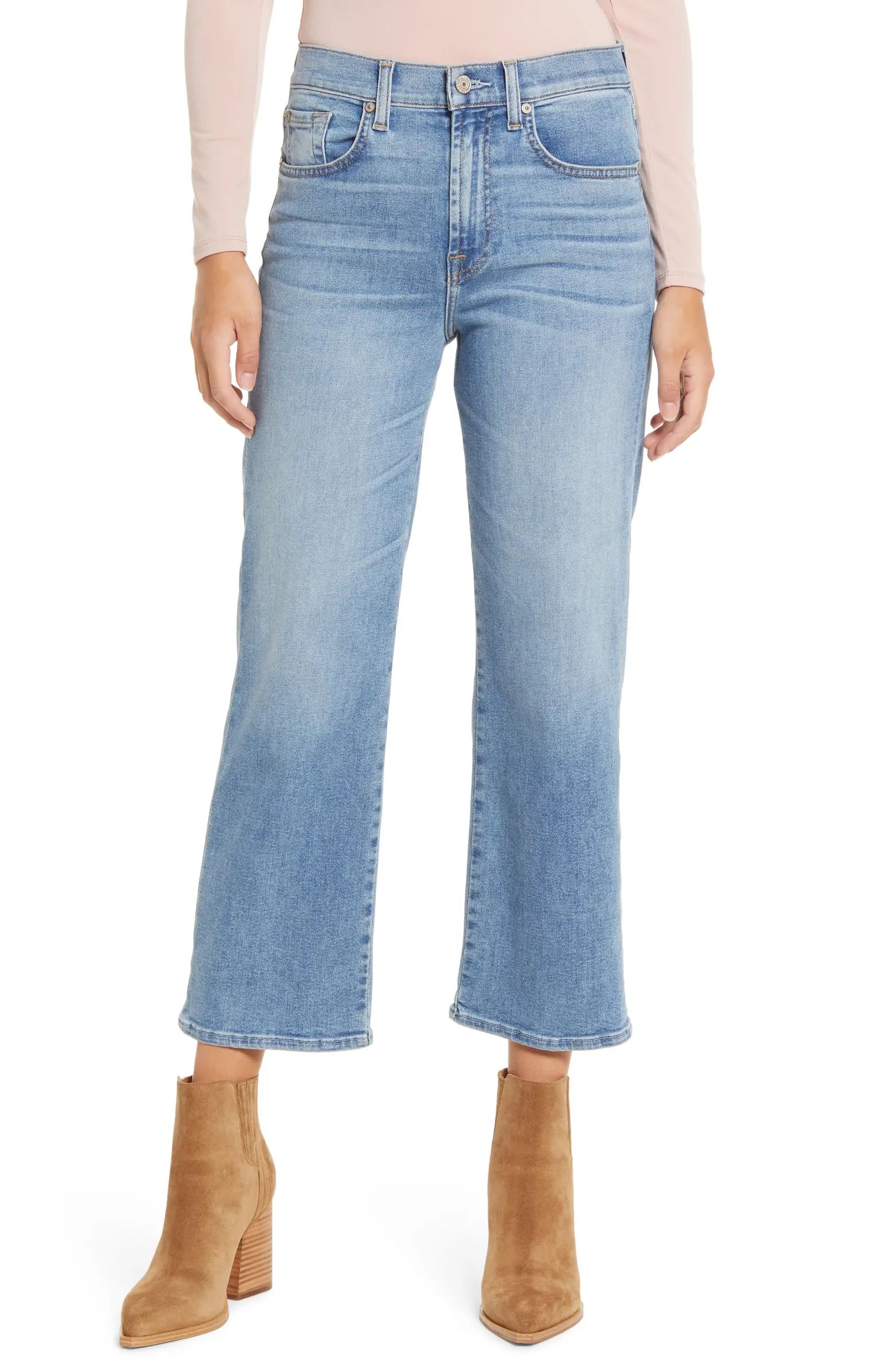 Alexa High Waist Crop Wide Leg Jeans | Nordstrom