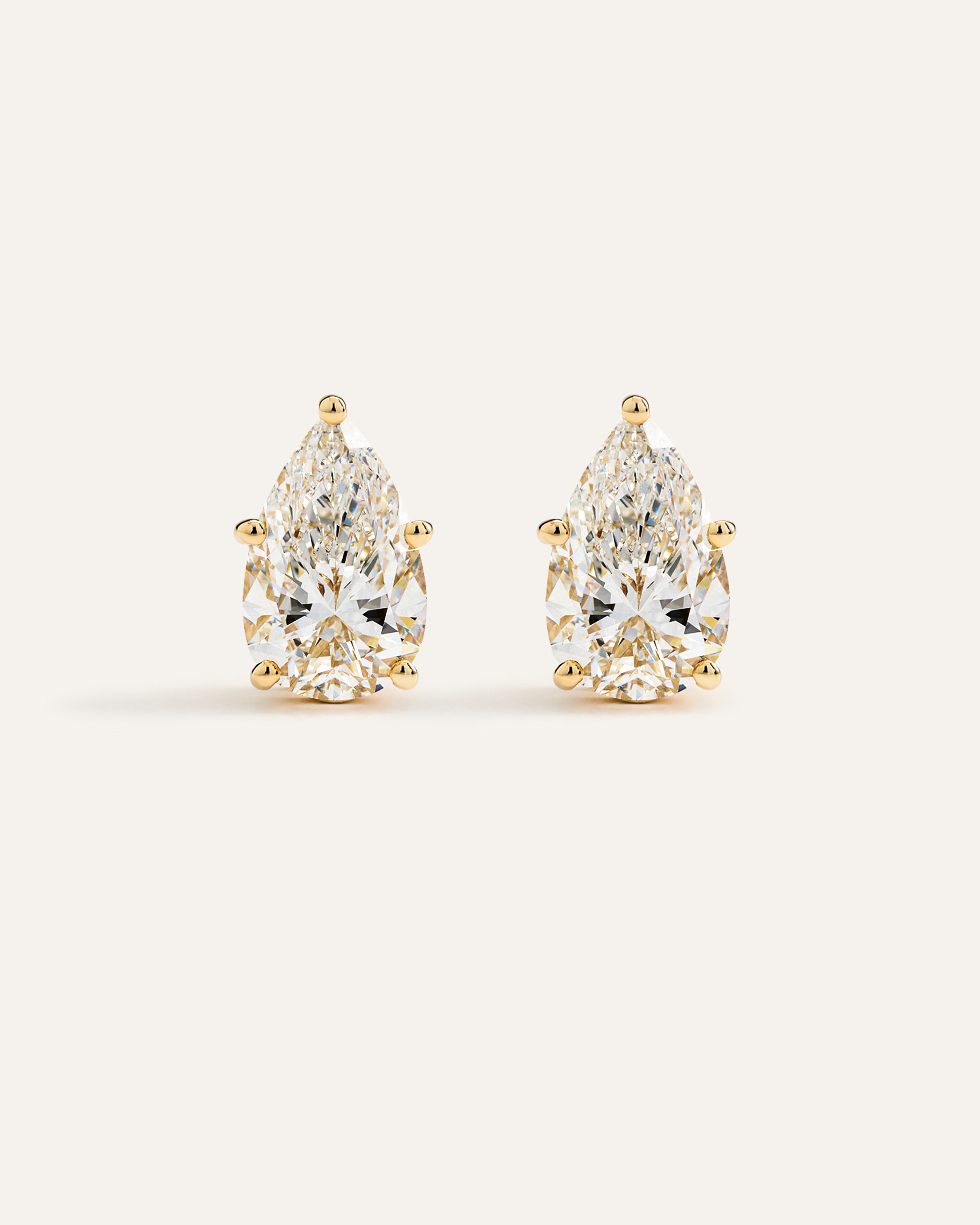 Quince | Women's 14K Gold Lab Grown Diamond Statement Pear Studs 10ctw in Yellow Gold | Quince