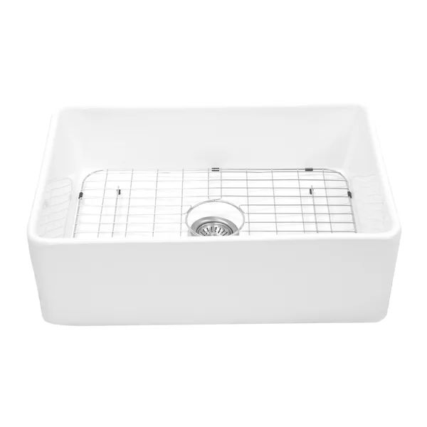 Desalvo 30" L x 20" W Farmhouse Kitchen Sink With Basket Strainer | Wayfair North America