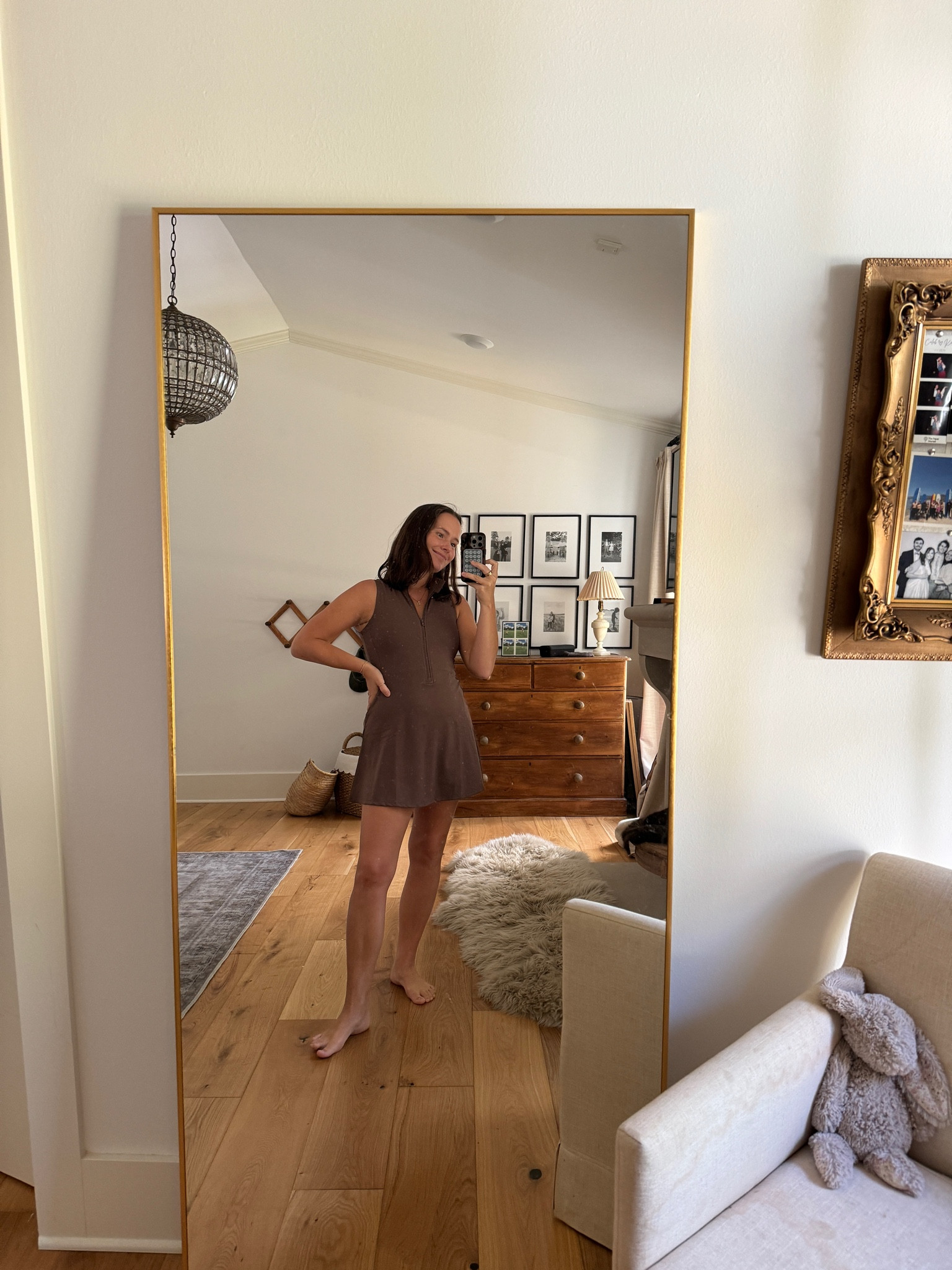 Love this exercise dress!! Def runs on the small side- would love to try a size up. If you’re under 5’4” you should be fine- the stride of the undershorts runs a little short in my opinion. Otherwise it’s so cute and I love it!