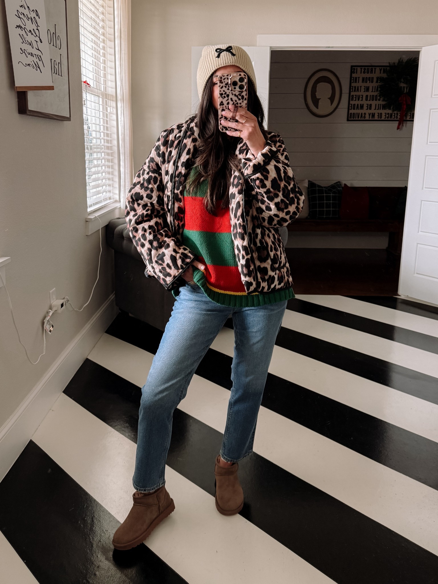 Holiday Christmas sweater! So warm and comfy! Wearing small
Extra short length in the straight leg jeans so they’d be ankle length! 
Small in leopard quilted jacket
Ugg minis true to size

#LTKHoliday #LTKmomlife #LTKFindsUnder50

#LTKHoliday #LTKmomlife #LTKSeasonal