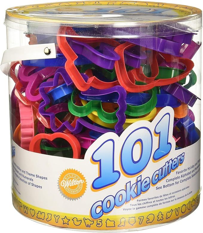 Wilton Cookie Cutters Set, 101-Piece — Alphabet, Numbers and Holiday Cookie Cutters | Amazon (US)