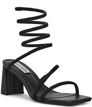 Lopez Rhinestone Microsuede Strappy Dress Sandals | Dillard's