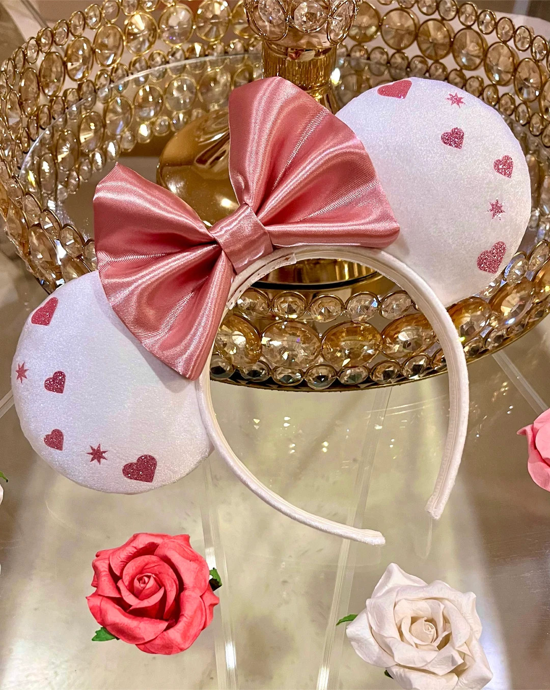 Shimmering Sweetheart, Minnie Mouse Inspired Mouse Ears, Magical, Theme Park, Valentines Day, Swe... | Etsy (US)