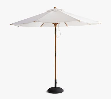 Premium 9' Round Sunbrella® Outdoor Patio Umbrella – FSC® Eucalyptus Tilt Frame​ | Pottery Barn (US)