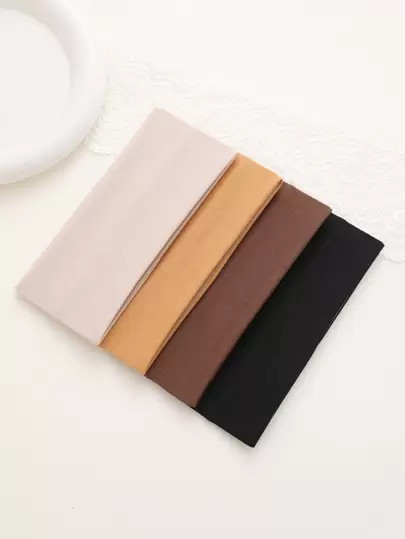 4 pièces Bandeau unicolore | SHEIN