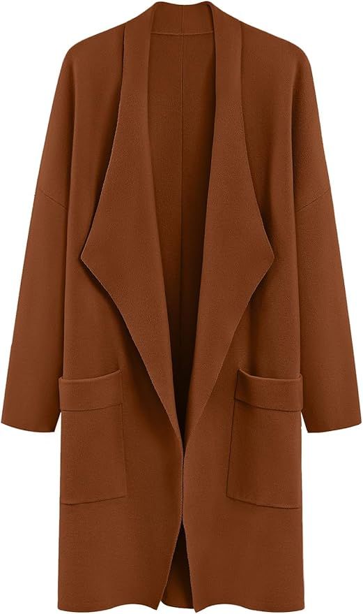 LILLUSORY Women's Oversized Dressy Cardigans 2023 Long Knit Coatigans Lightweight Winter Coat Fal... | Amazon (US)