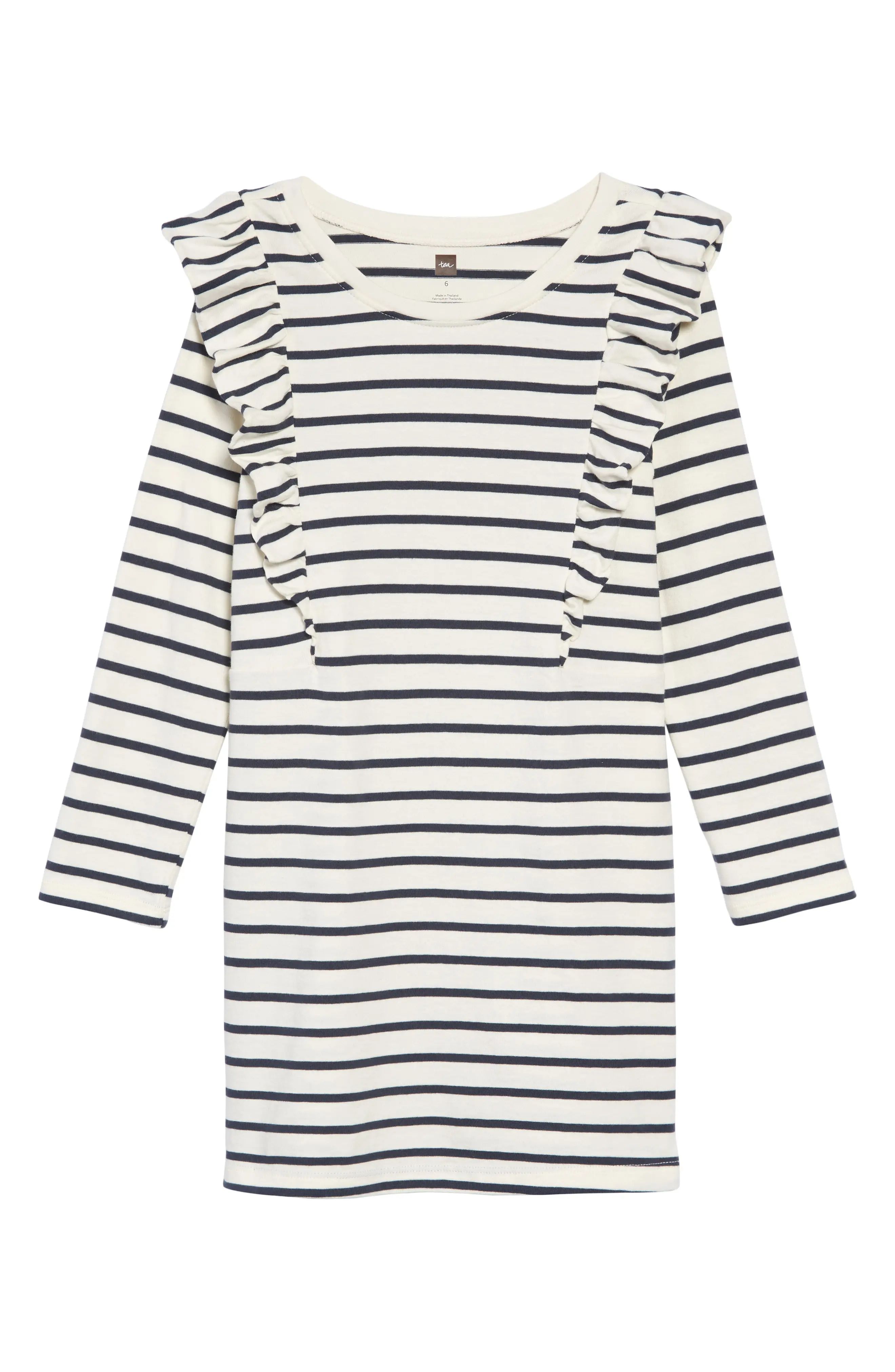 Tea Collection Stripe Ruffle Dress (Toddler Girls, Little Girls & Big Girls) | Nordstrom