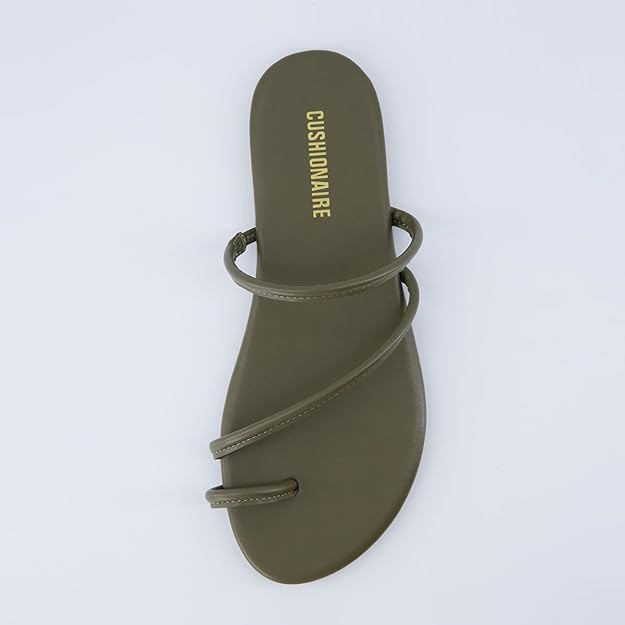 CUSHIONAIRE Resort Women’s Minimalist Strappy Sandals – Lightweight Summer Flat Sandals with ... | Amazon (US)