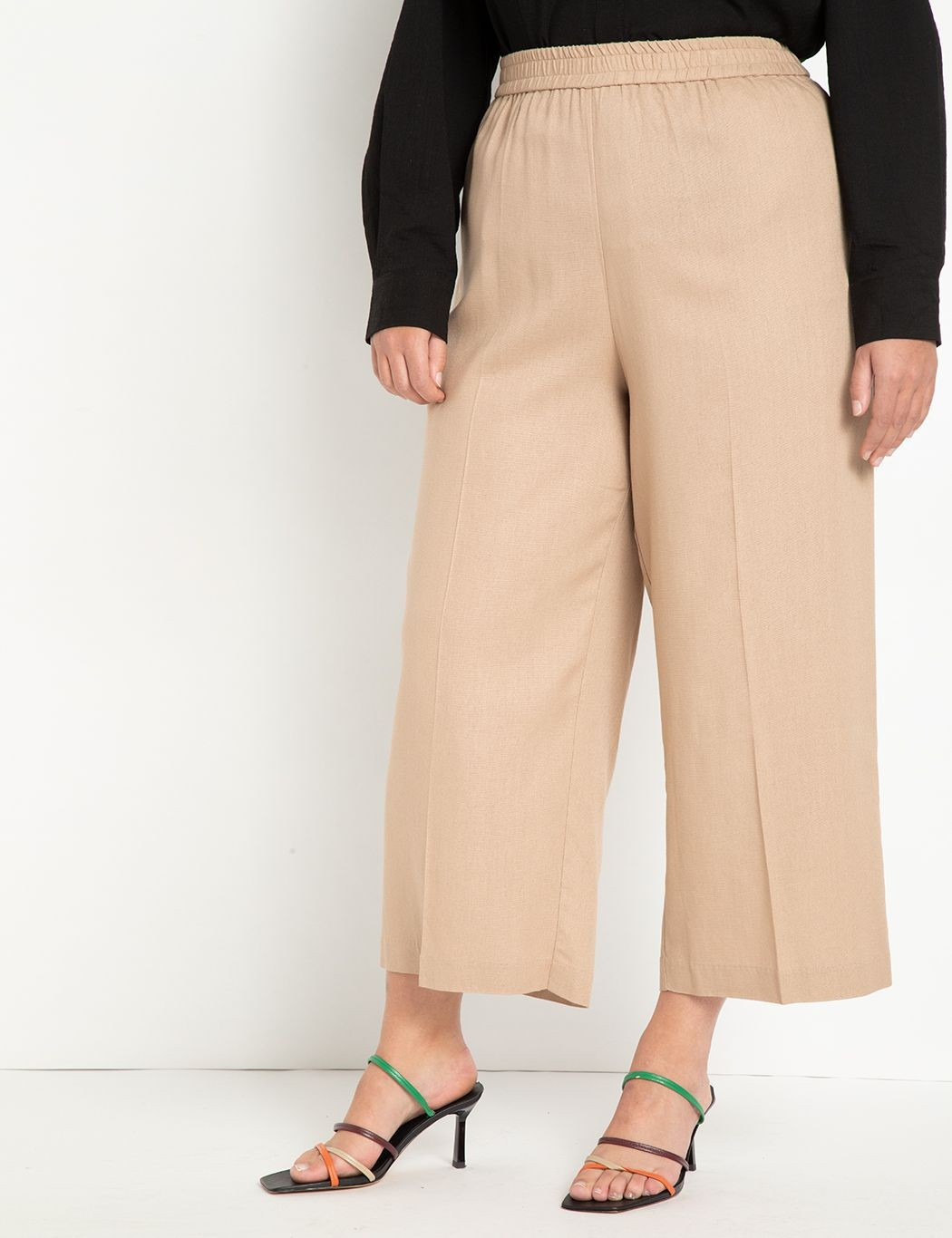 Linen Crop Pant | Eloquii