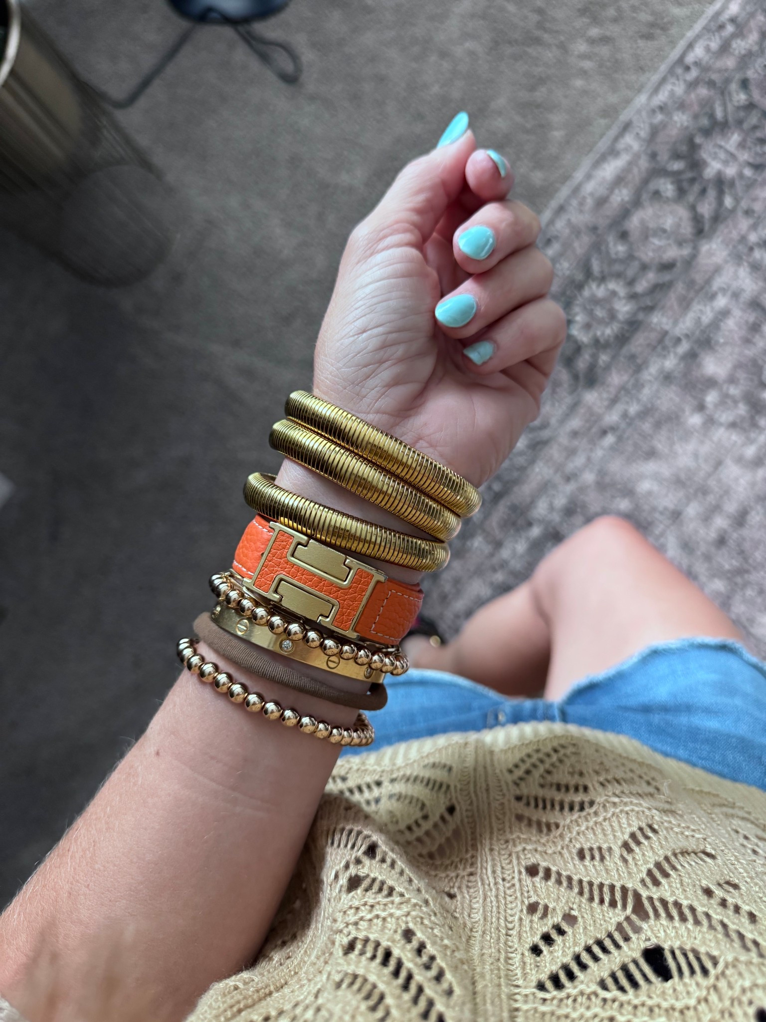 My go to bracelet stack!

#goldjewelry #affordablefashion #amazonfinds #applewatchbands 

#LTKSaleAlert #LTKStyleTip
