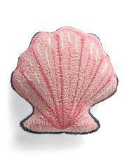 14x14 Shaped Sea Shell Hook Pillow | TJ Maxx