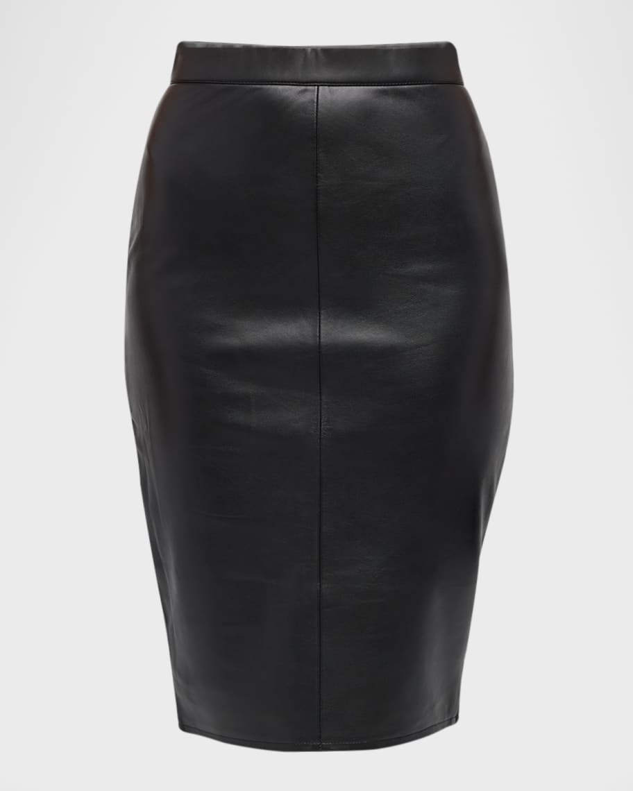 Port Elizabeth Recycled Leather Pencil Skirt | Neiman Marcus
