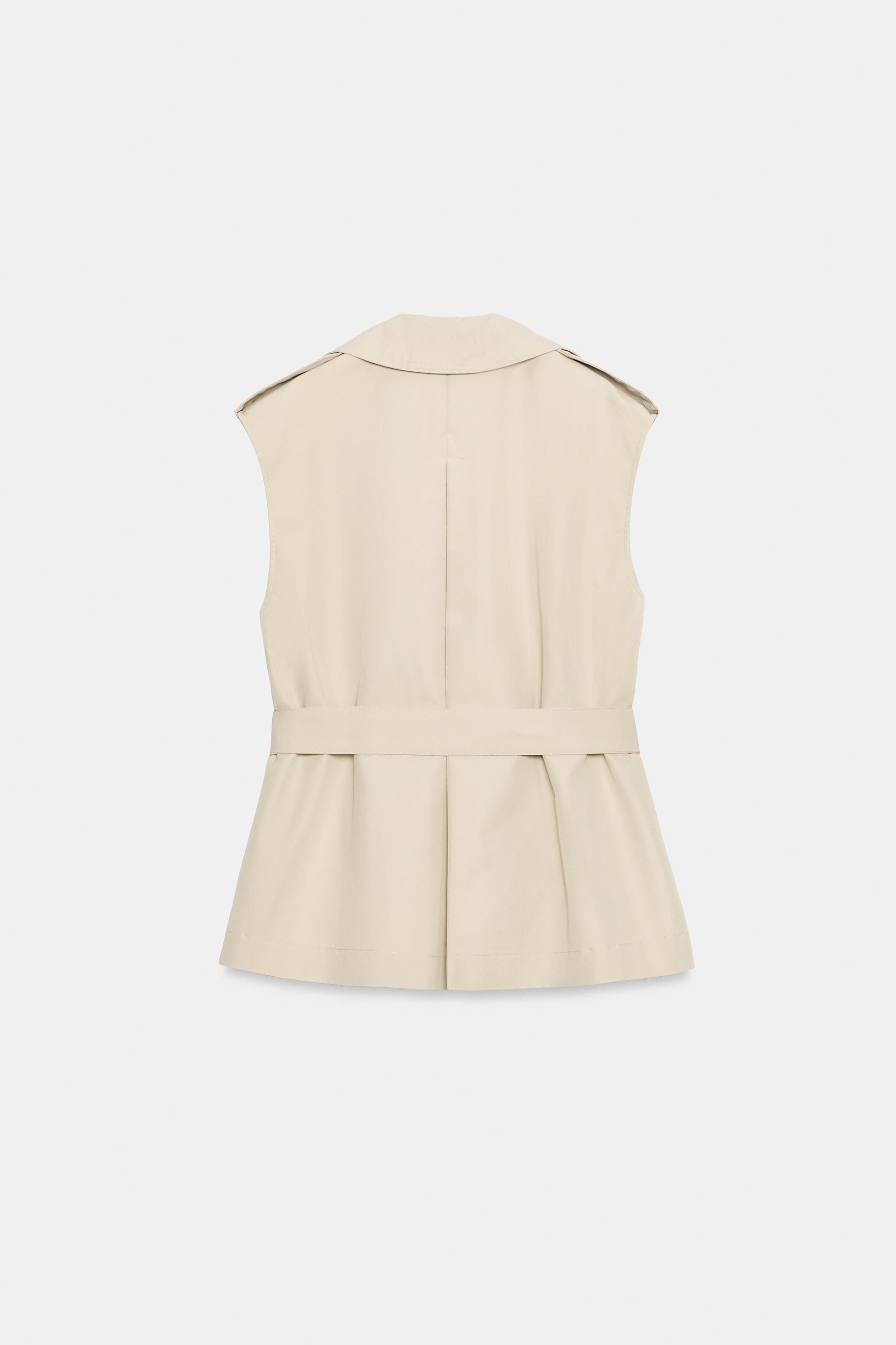 DOUBLE-BREASTED BELTED VEST | Zara US