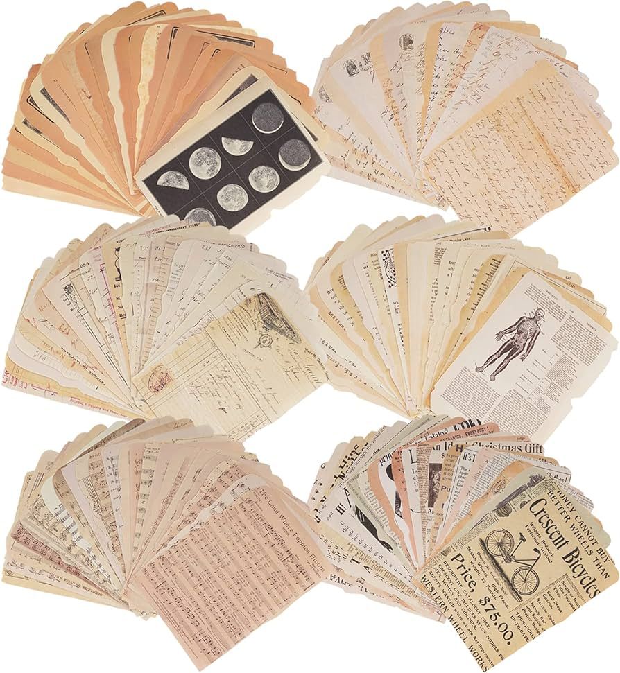 150 Sheets of Scrapbook Paper, Vintage Journaling Supplies Craft Kits for Bullet Journals Junk Pl... | Amazon (US)