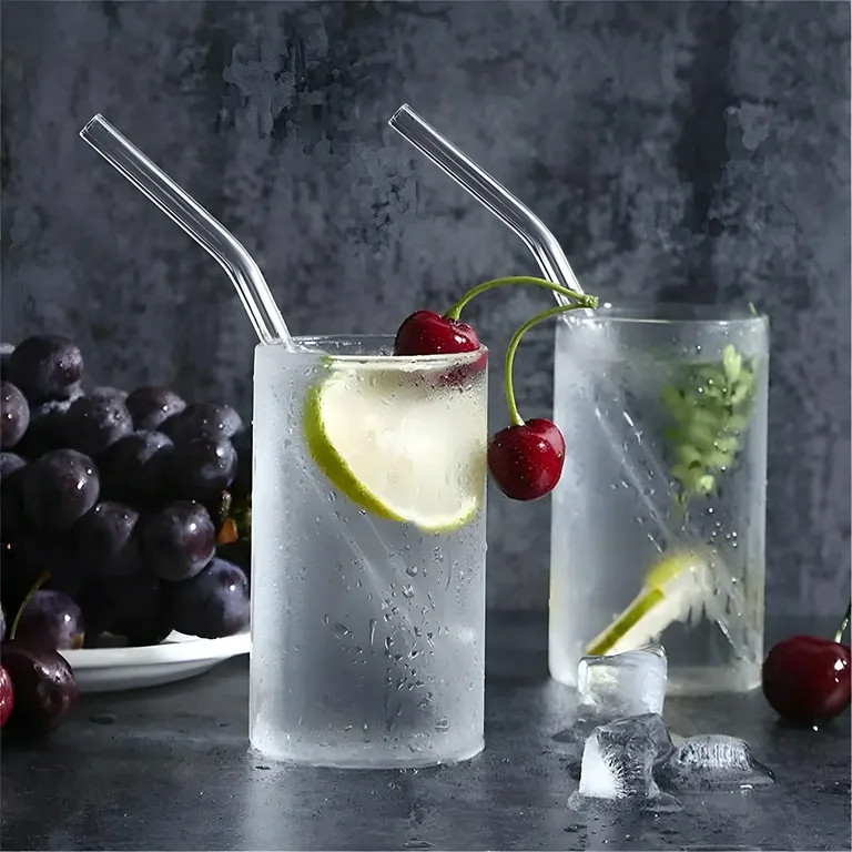 Better Homes and Gardens Clear Borosilicate Glass Straws 4 Pack with Cleaning Brush | Walmart (US)