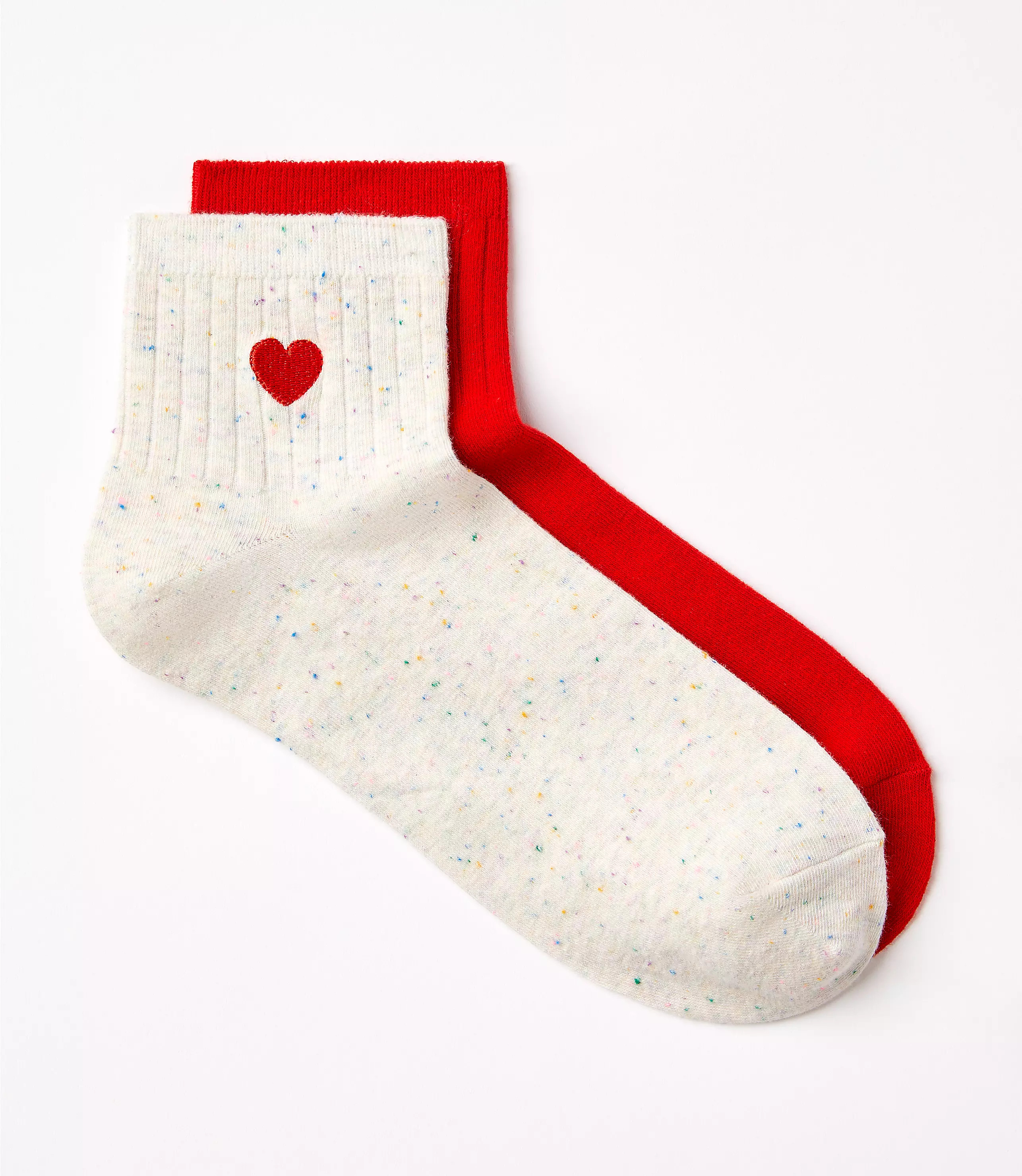Flecked Heart Ankle Sock Set | LOFT