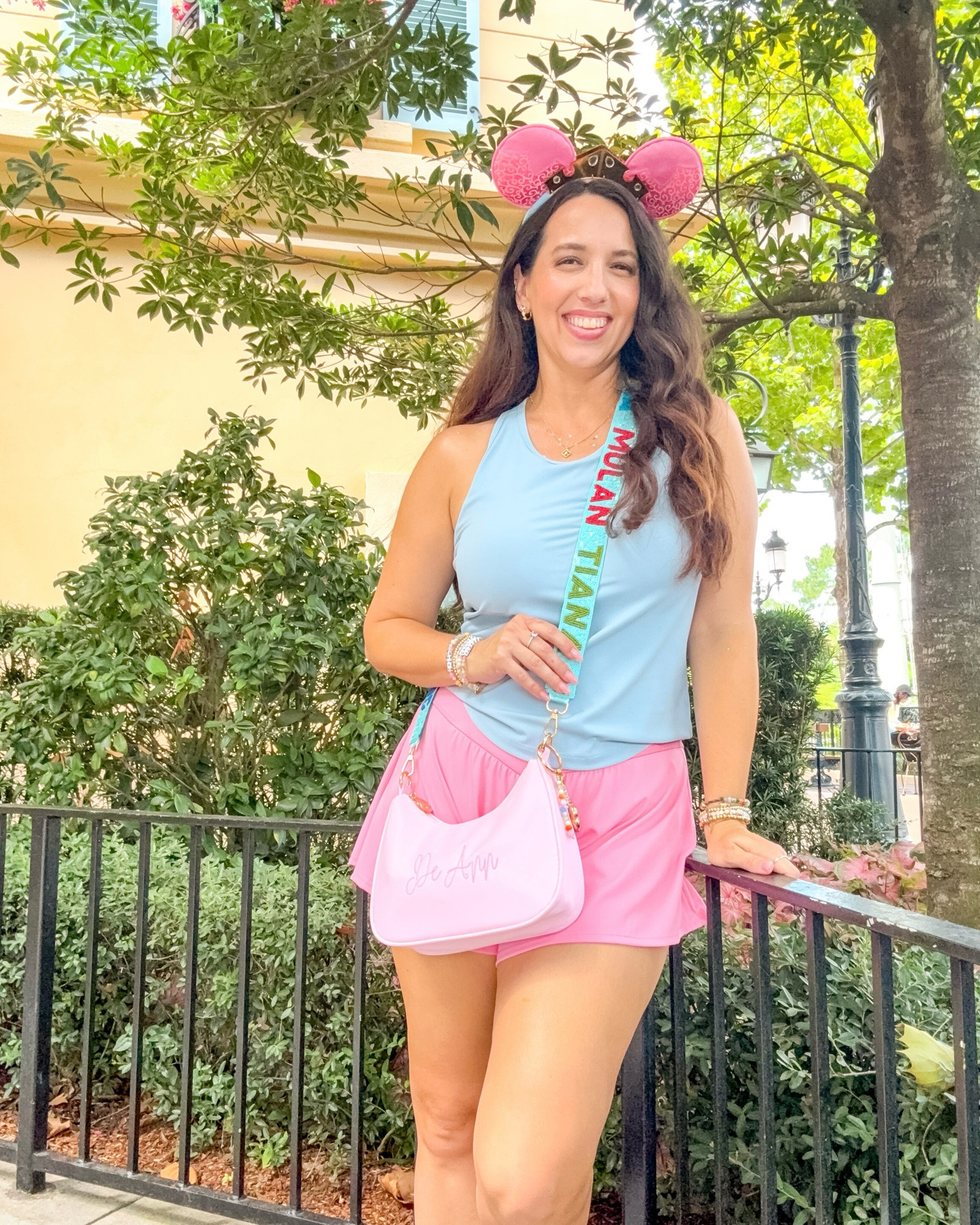 Make it pink or make it blue? 💕💙✨
An Aurora-inspired Disney fit with a little bit of both! The blue top, pink shorts, and reversible ears were made for this princess moment. 👑🌸


👜 Embroidered bag + strap — Adored Luxe Shop (code DeAnn10)
👚 Top — Pinspark
🩷 Shorts — FireSwan
👡 Sandals — Crocs
👑 Ears — Disney Store
✨ Bracelets — BaubleBar
💎 Earrings + necklace — Kendra Scott

And the Adored Luxe Shop bag strap sale is still going on this week! 🛍️

Which would you choose — 💕 pink or 💙 blue? Everything linked on my LTK!

#LTKootd #LTKActive #LTKgrwm