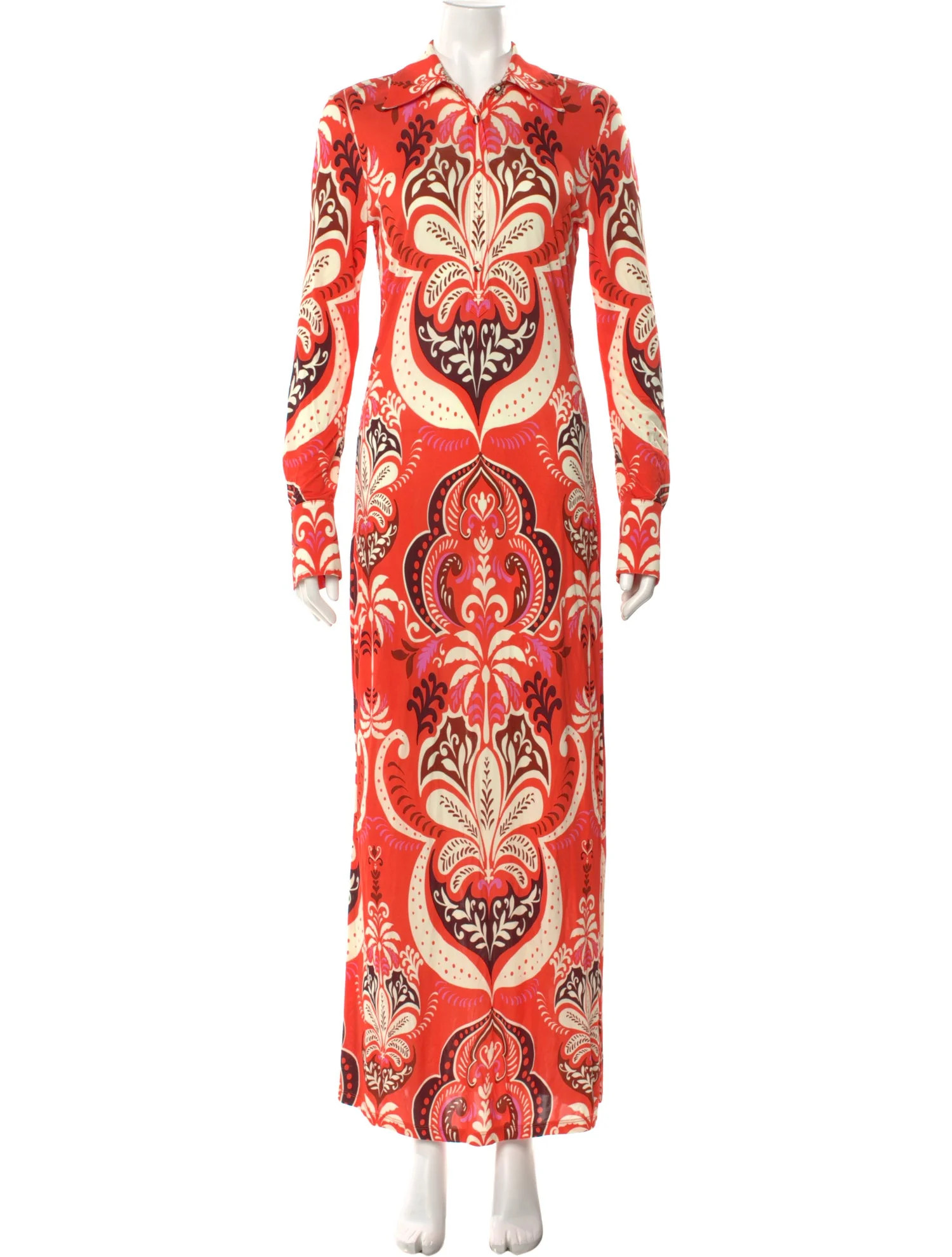 Cara Cara Printed Long Dress w/ Tags - Orange Dresses, Clothing - WCRAC33607 | The RealReal | The RealReal
