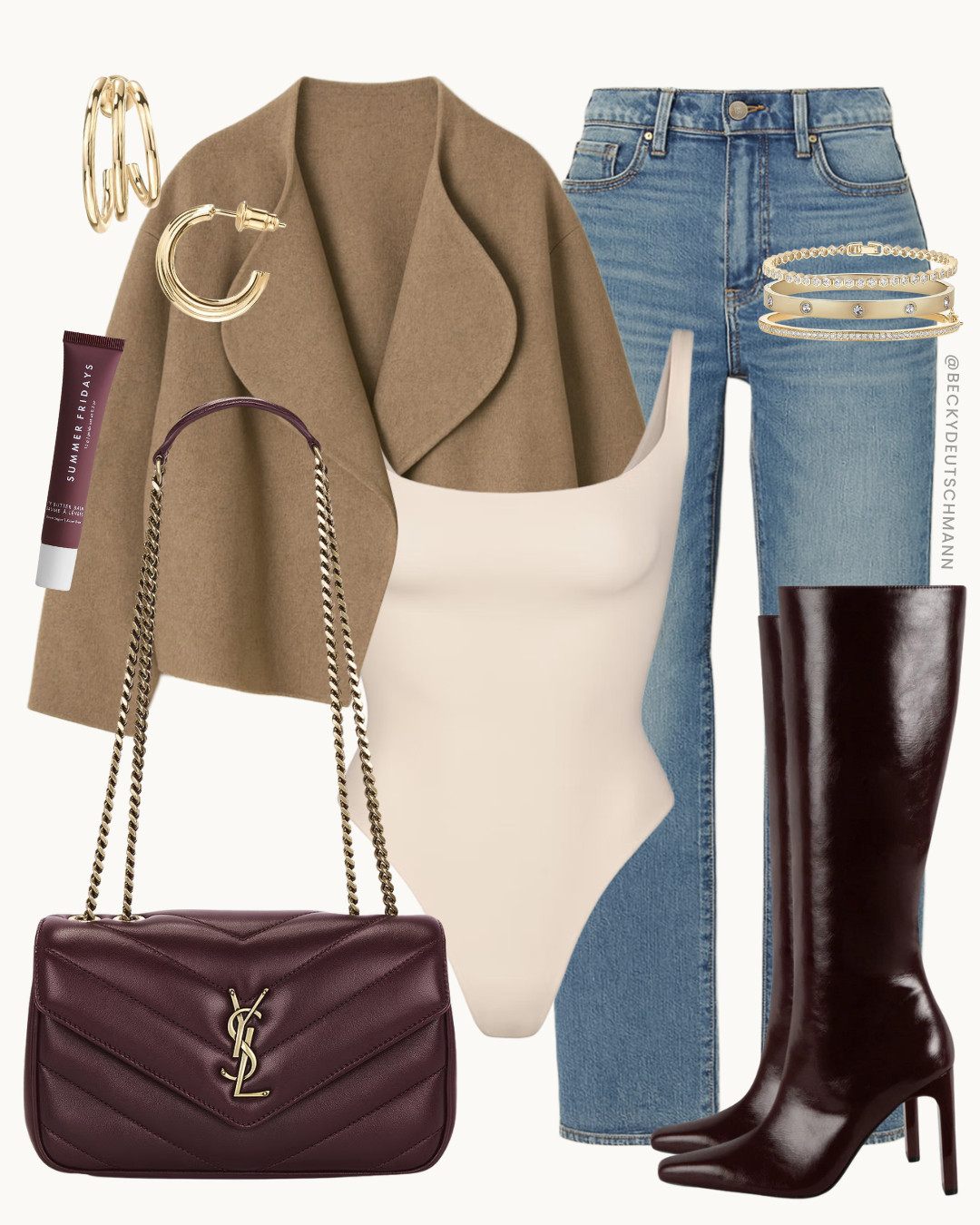 Tans + burgundy — the perfect fall combo. This pea coat from @dynamite is such an easy layer to throw on and instantly pull a look together. Styled with a simple bodysuit, gold jewelry, medium wash denim, and burgundy boots for a effortless fall look 🍂🤎

fall outfits. fall fashion. fall fashion inspo. outfit ideas. style tips. fall outfits 2025. fall outerwear. fall styling. what to wear. everyday outfit 

 #LTKcanada #LTKstyletip #LTKjeans