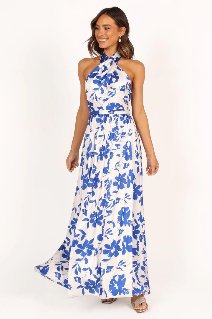 Allora Halter Dress - Blue Floral | Petal & Pup (US)