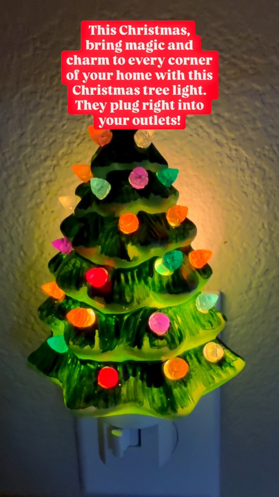 Just plug in, light up, and let the Christmas magic shine 🎄💡 This plug-in tree light keeps my holiday glow going all season long! #ChristmasVibes #HolidayGlow #EasyDecor #PlugInMagic 

#LTKHoliday