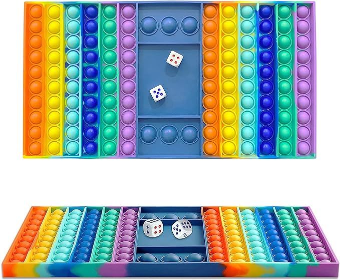 Mopojurm Pop It Game Fidget Toy,Jumbo Rainbow Chess Board Game Stress Relieving Sensory Toy, Anti... | Amazon (US)
