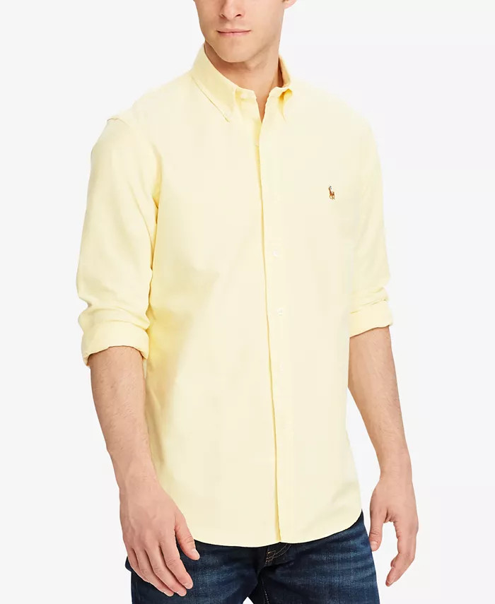 Polo Ralph Lauren Men's Classic Fit Long Sleeve Oxford Shirt & Reviews - Casual Button-Down Shirt... | Macys (US)