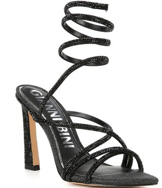 Odellia Rhinestone Embellished Ankle Wrap Strappy Dress Sandals | Dillard's